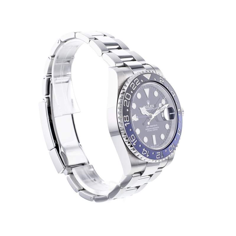 Montre d'occasion ROLEX GMT-Master II Batman homme mouvement automatique certifié (cosc) bracelet acier - vue 2