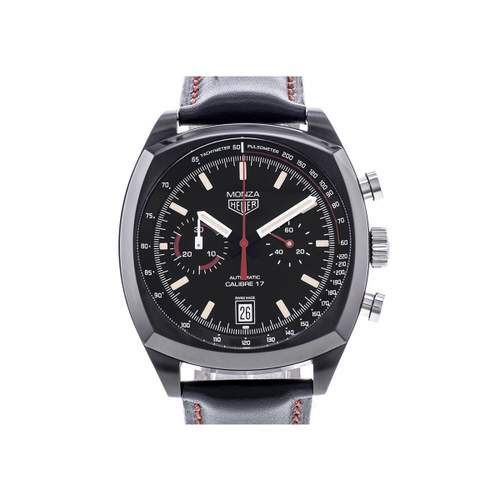 Montre d'occasion TAG HEUER Monza homme mouvement automatique certifié (cosc) bracelet cuir cresus