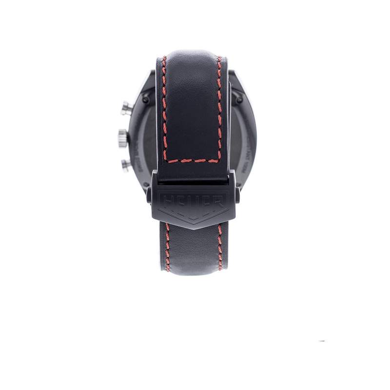 Montre d'occasion TAG HEUER Monza homme mouvement automatique certifié (cosc) bracelet cuir cresus - vue D4