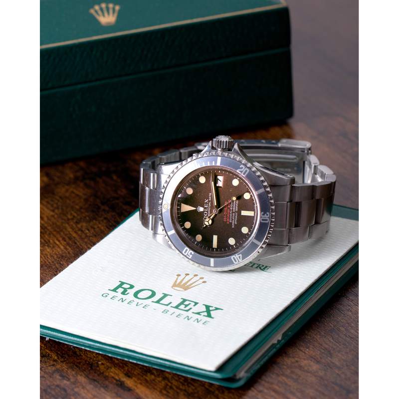 Montre d'occasion ROLEX Sea-Dweller 1665 Double Red Mk2 'Tropical' - Thin case mixte mouvement automatique certifié (cosc) bracelet acier - vue 1