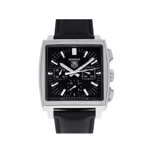 Montre d'occasion TAG HEUER Monaco homme automatique bracelet cuir d'origine