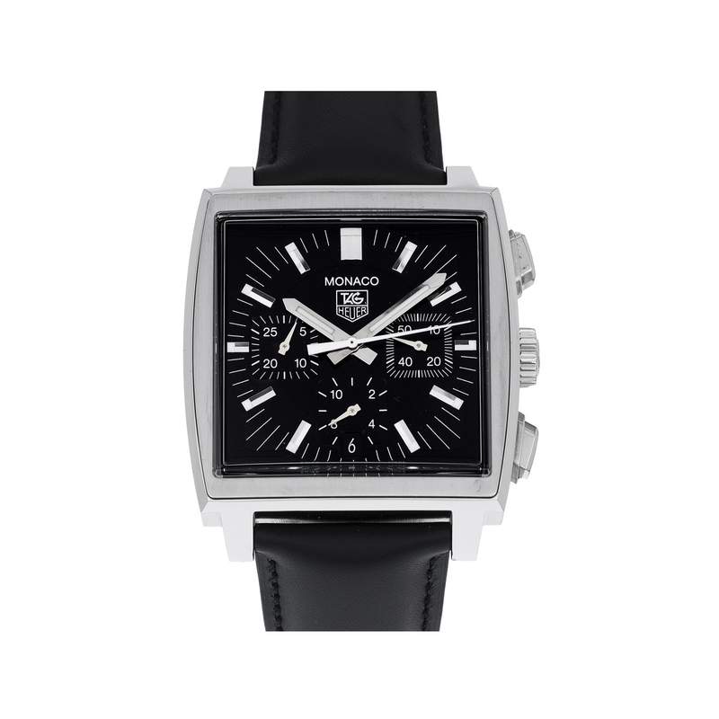 Montre d'occasion TAG HEUER Monaco homme automatique bracelet cuir d'origine - vue 1