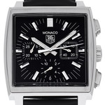 Montre d'occasion TAG HEUER Monaco homme automatique bracelet cuir d'origine - vue D1
