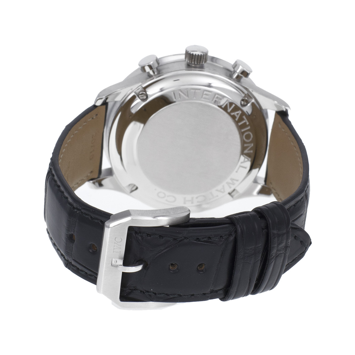 Montre d'occasion IWC Portugaise Chronographe homme automatique bracelet cuir cresus - vue 3