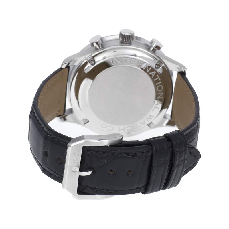 Montre d'occasion IWC Portugaise Chronographe homme automatique bracelet cuir cresus - vue 3