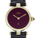 Montre d'occasion CARTIER Vendôme femme quartz bracelet cuir cresus - vue D1