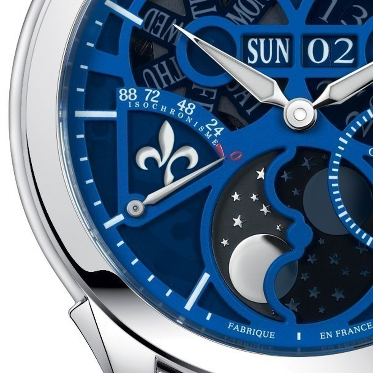 Montre d'occasion PEQUIGNET Royale Saphir homme automatique bracelet cuir d'origine - vue D1