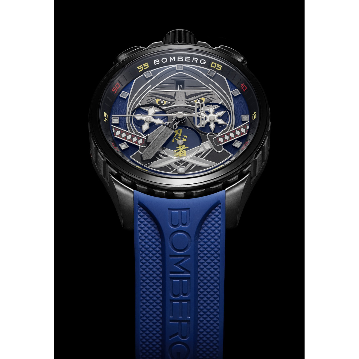 Montre d'occasion BOMBERG Bolt-68 Heritage Ninja homme quartz bracelet caoutchouc - vue D1