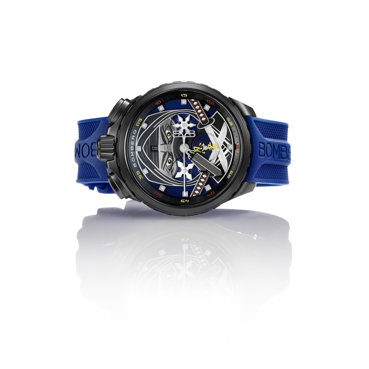 Montre d'occasion BOMBERG Bolt-68 Heritage Ninja homme quartz bracelet caoutchouc - vue D3