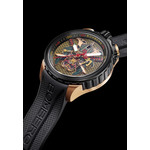 Montre d'occasion BOMBERG Bolt-68 Heritage Golden Samourai homme quartz bracelet caoutchouc - vue 2