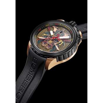 Montre d'occasion BOMBERG Bolt-68 Heritage Golden Samourai homme quartz bracelet caoutchouc