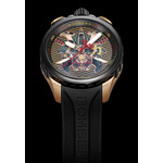 Montre d'occasion BOMBERG Bolt-68 Heritage Golden Samourai homme quartz bracelet caoutchouc - vue D1