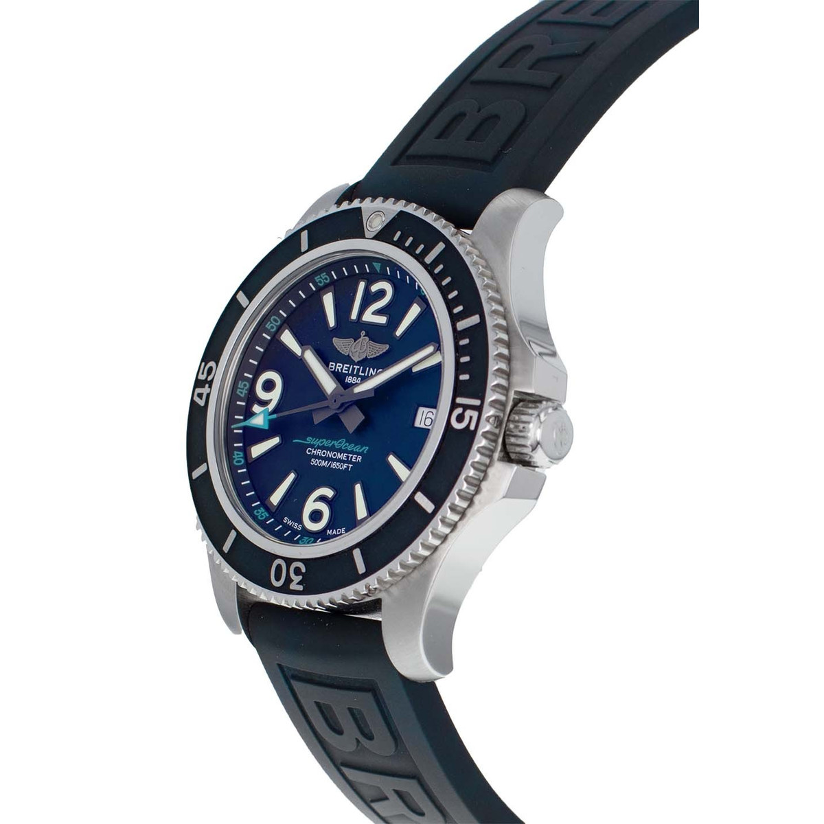 Montre d'occasion BREITLING SuperOcean Premiers de cordée homme automatique bracelet caoutchouc - vue D2