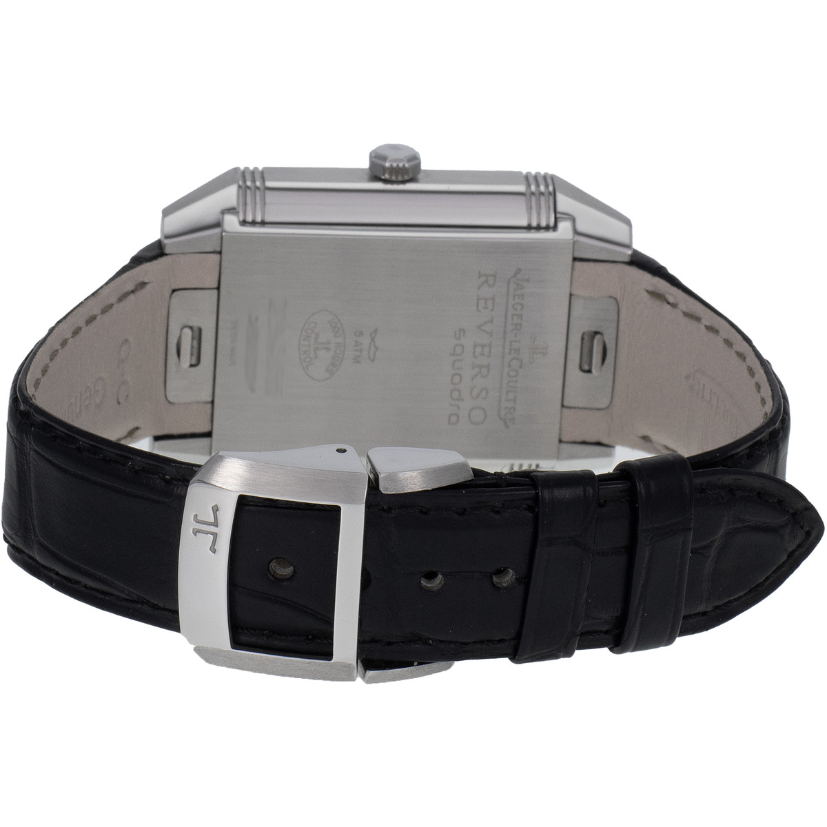 Montre d'occasion JAEGER LECOULTRE Reverso Squadra mixte automatique bracelet cuir d'origine - vue 3