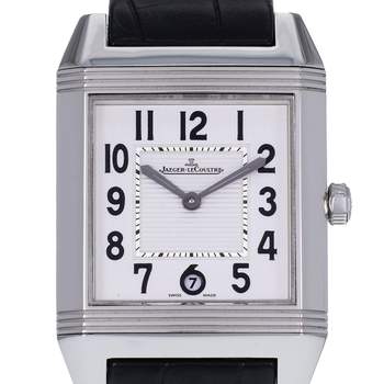 Montre d'occasion JAEGER LECOULTRE Reverso Squadra mixte automatique bracelet cuir d'origine
