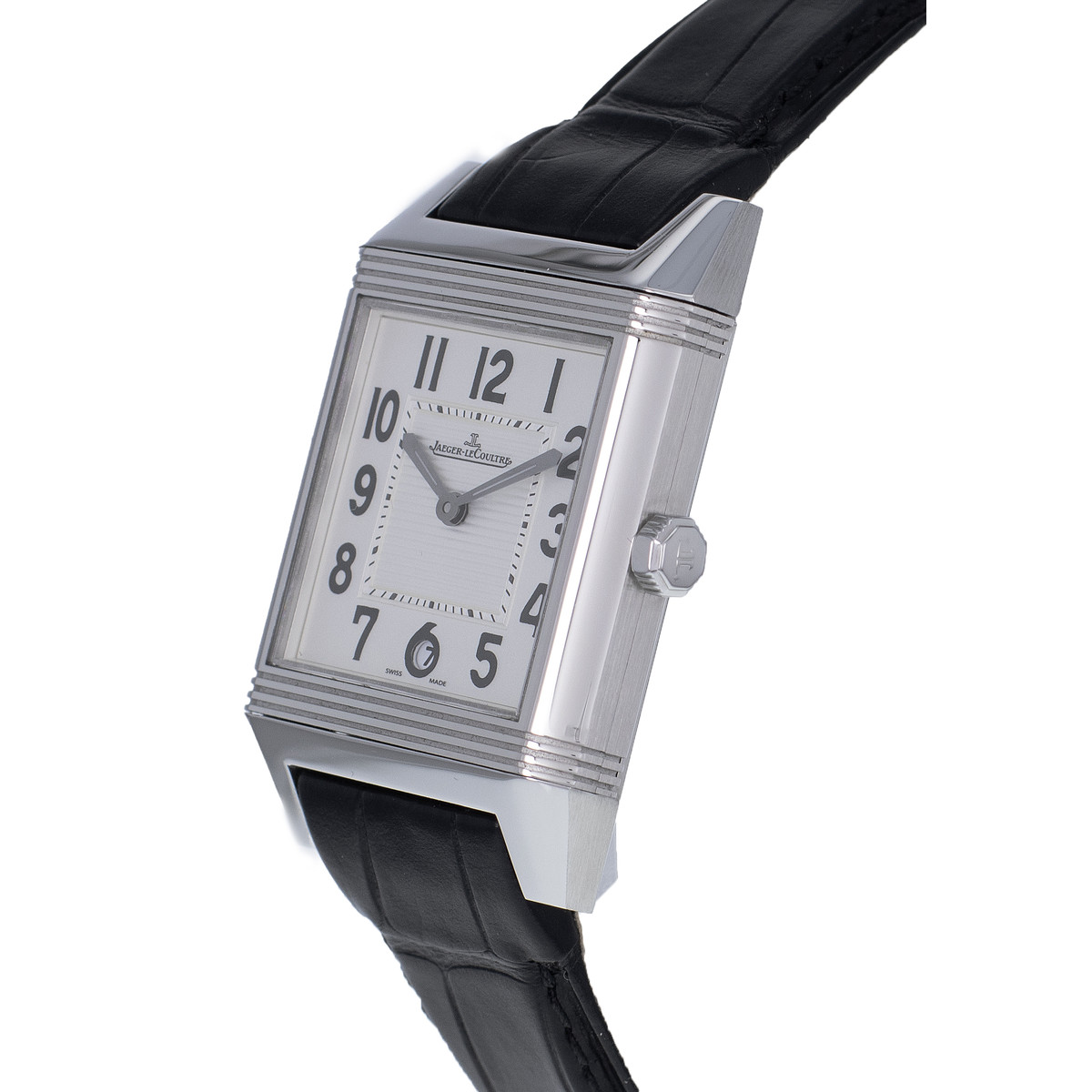 Montre d'occasion JAEGER LECOULTRE Reverso Squadra mixte automatique bracelet cuir d'origine - vue D2