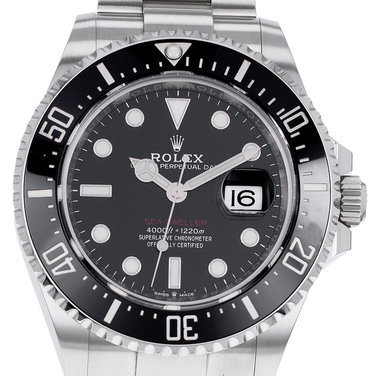 Montre d'occasion ROLEX Sea-Dweller 50th Anniversary homme mouvement automatique certifié (cosc) bracelet acier - vue D1