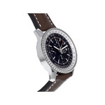 Montre d'occasion BREITLING Navitimer World homme automatique bracelet cuir d'origine - vue 2