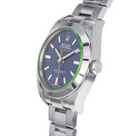Montre d'occasion ROLEX Milgauss GV Z-Blue homme mouvement automatique certifié (cosc) bracelet acier - vue D2