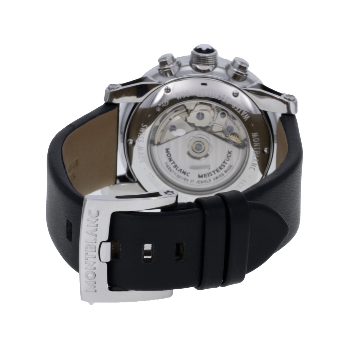 Montre d'occasion MONT BLANC Timewalker Chronograph homme automatique bracelet cuir cresus - vue 3
