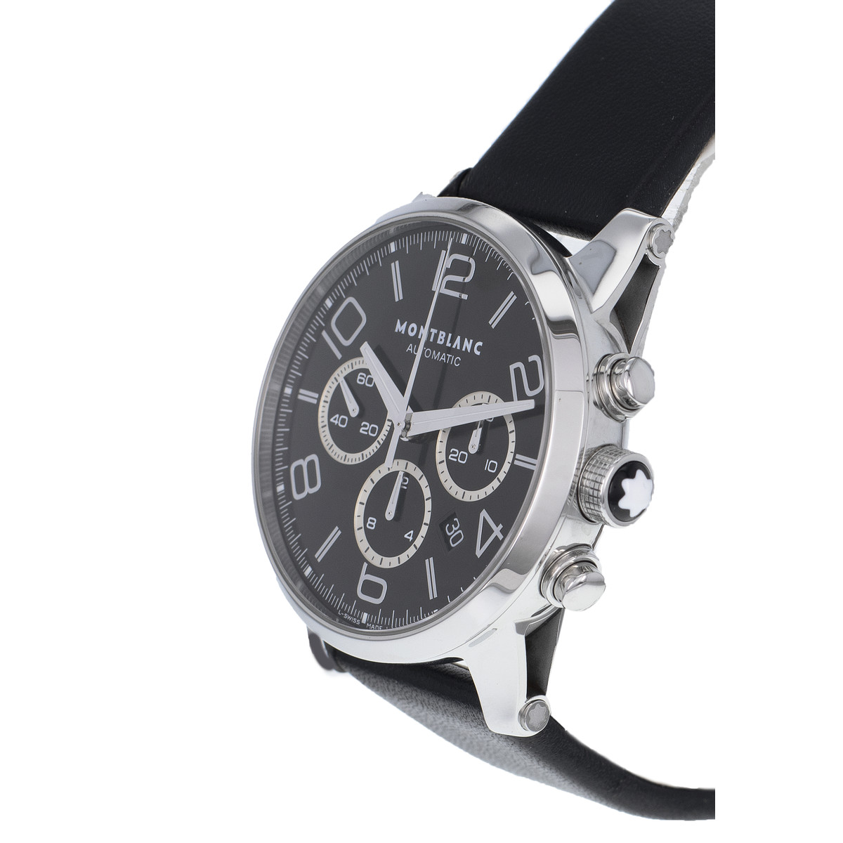 Montre d'occasion MONT BLANC Timewalker Chronograph homme automatique bracelet cuir cresus - vue D2