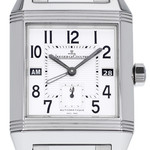 Montre d'occasion JAEGER LECOULTRE Reverso Squadra Home Time homme mouvement automatique certifié (cosc) bracelet acier - vue D1
