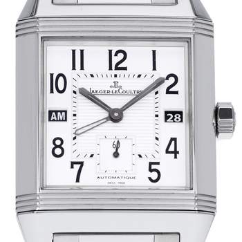 Montre d'occasion JAEGER LECOULTRE Reverso Squadra Home Time homme mouvement automatique certifié (cosc) bracelet acier