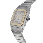 Montre d'occasion CARTIER Santos Galbée mixte automatique bracelet or jaune 750/000 et acier - vue D2