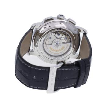 Montre d'occasion MONT BLANC 4810 Chronograph Automatic homme automatique bracelet cuir d'origine
