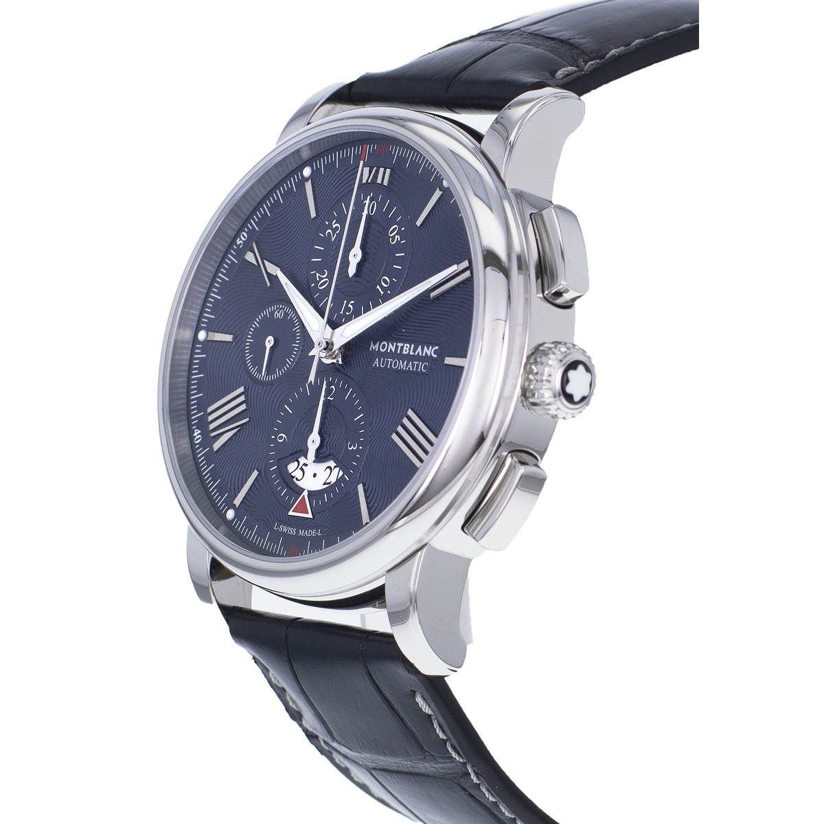 Montre d'occasion MONT BLANC 4810 Chronograph Automatic homme automatique bracelet cuir d'origine - vue D2