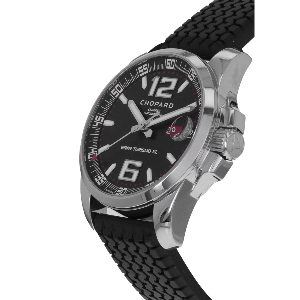 Montre d'occasion CHOPARD Mille Miglia GT XL homme mouvement automatique certifié (cosc) bracelet caoutchouc - vue D2