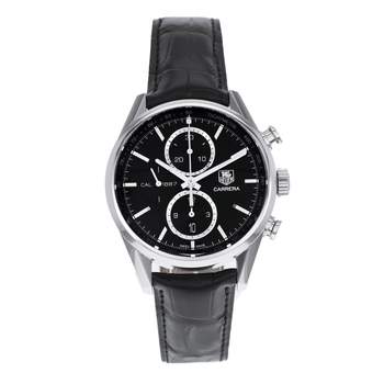 Montre d'occasion TAG HEUER Carrera Calibre 1887 homme automatique bracelet cuir d'origine