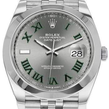 Montre d'occasion ROLEX DateJust Wimbledon homme mouvement automatique certifié (cosc) bracelet acier