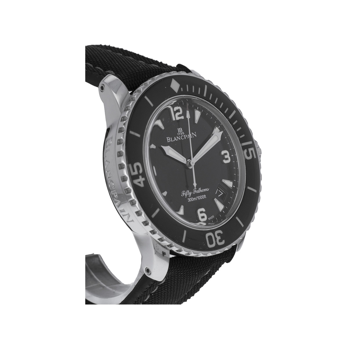 Montre d'occasion BLANCPAIN Fifty Fathoms homme automatique bracelet cuir cresus - vue 2