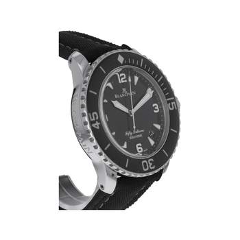 Montre d'occasion BLANCPAIN Fifty Fathoms homme automatique bracelet cuir cresus