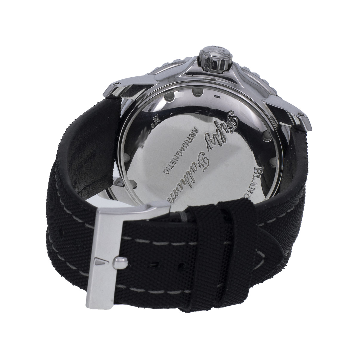Montre d'occasion BLANCPAIN Fifty Fathoms homme automatique bracelet cuir cresus - vue 3
