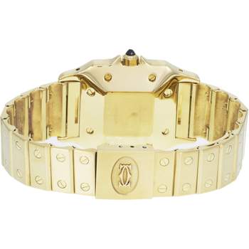 Montre d'occasion CARTIER Santos Galbée mixte automatique bracelet or jaune 750/000