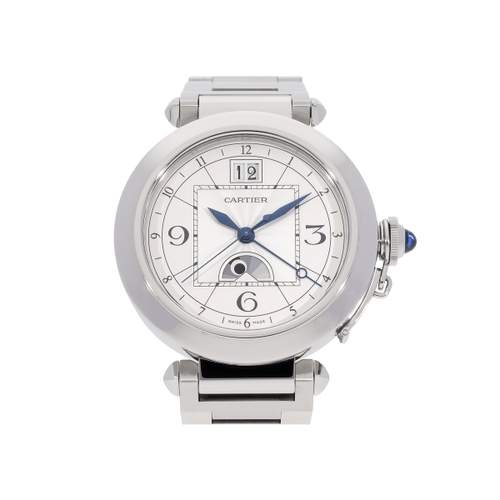 Montre d'occasion CARTIER Pasha Grande Date Phase de Lune homme automatique bracelet acier