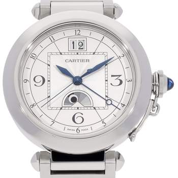 Montre d'occasion CARTIER Pasha Grande Date Phase de Lune homme automatique bracelet acier