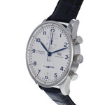 Montre d'occasion IWC Portugaise Chronographe homme automatique bracelet cuir d'origine - vue D2