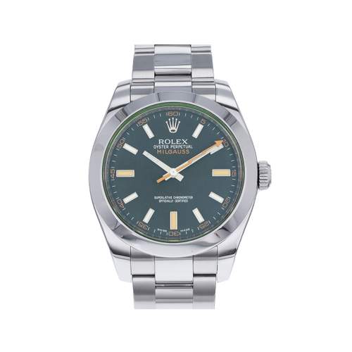 Montre d'occasion ROLEX Milgauss GV homme mouvement automatique certifié (cosc) bracelet acier