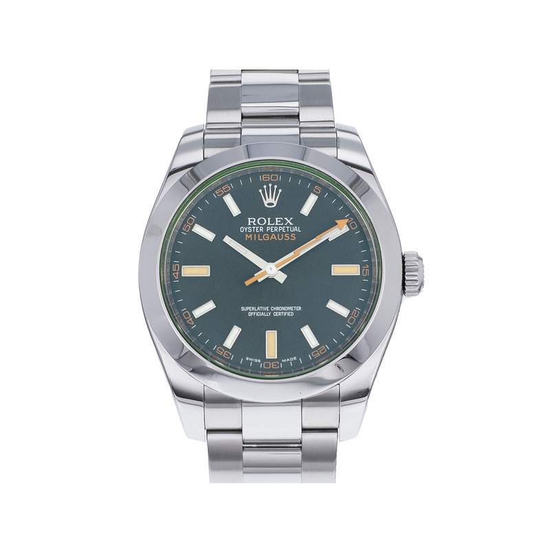 Montre d'occasion ROLEX Milgauss GV homme mouvement automatique certifié (cosc) bracelet acier - vue 1