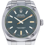 Montre d'occasion ROLEX Milgauss GV homme mouvement automatique certifié (cosc) bracelet acier - vue D1