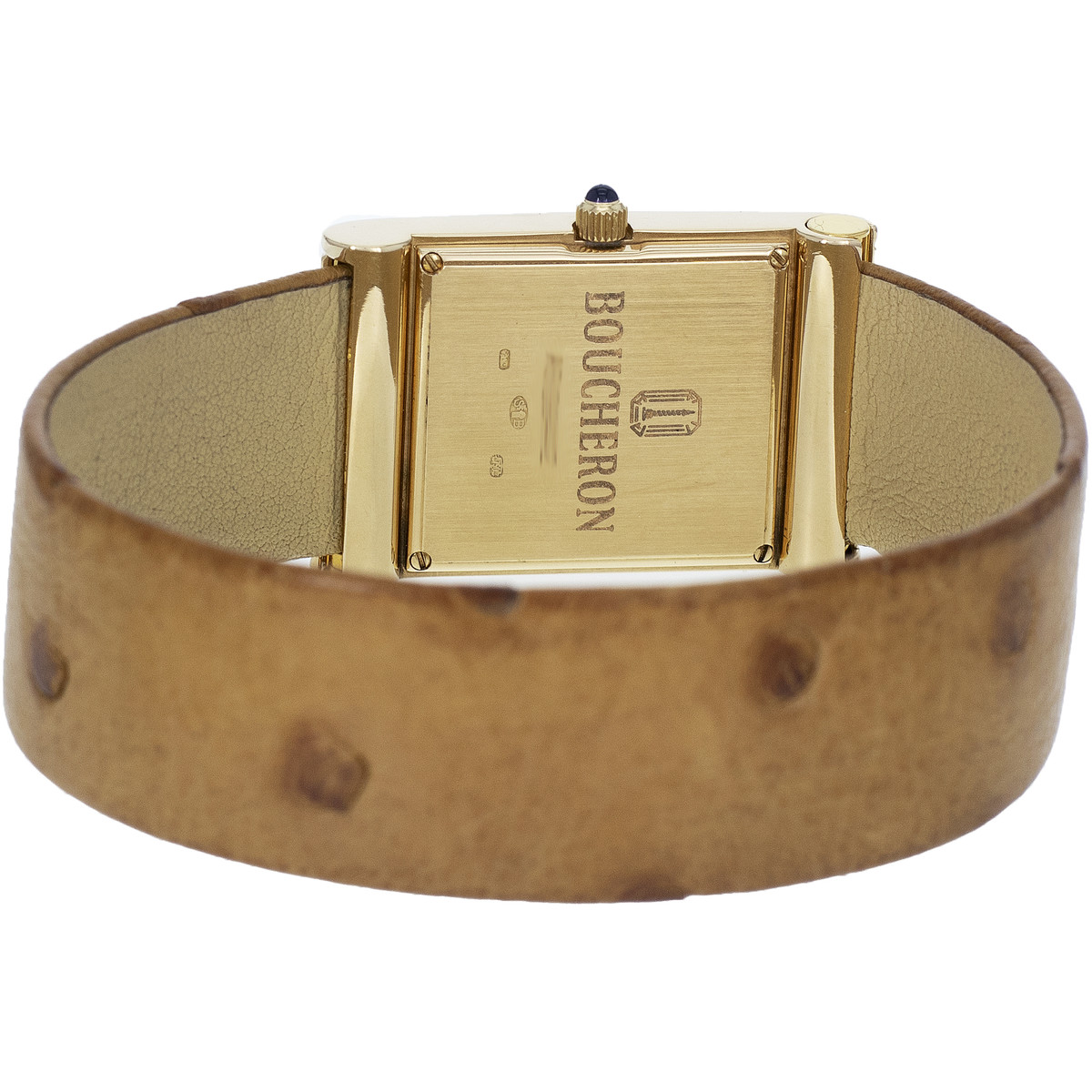 Montre d'occasion BOUCHERON Reflet Lady femme quartz bracelet cuir d'origine - vue 3