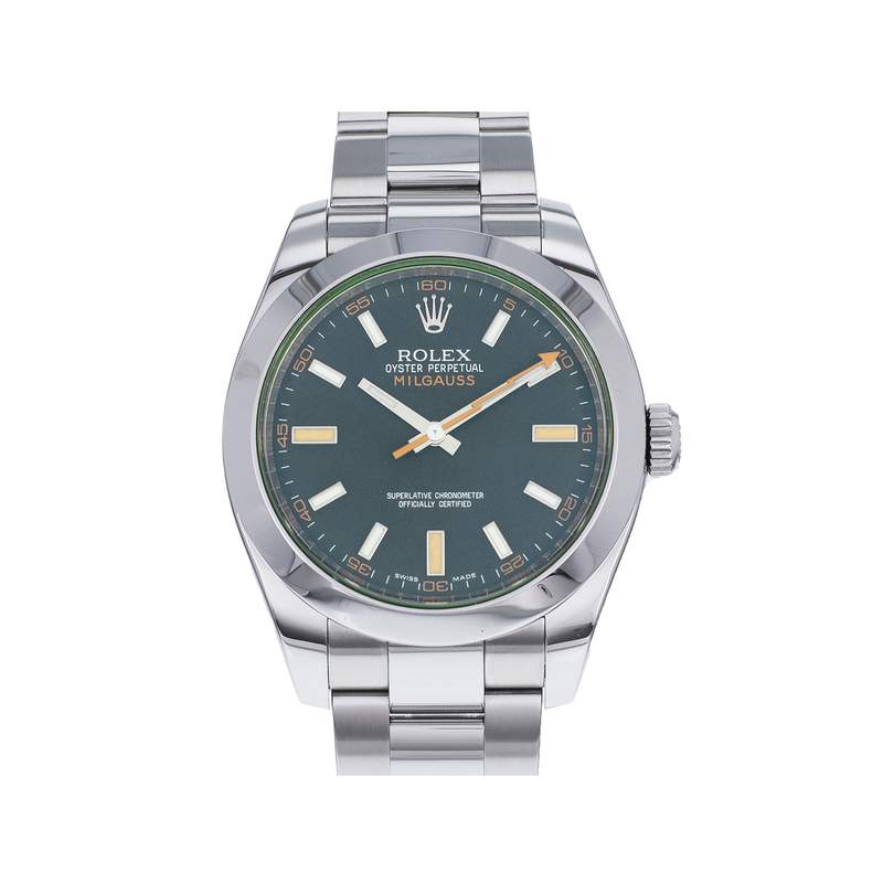 Montre d'occasion ROLEX Milgauss GV homme mouvement automatique certifié (cosc) bracelet acier - vue 1