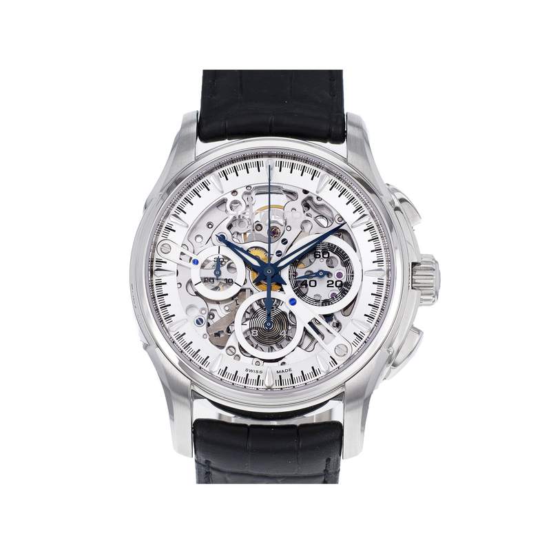 Montre d'occasion HAMILTON Jazzmaster SKELETON homme automatique bracelet cuir d'origine - vue 1