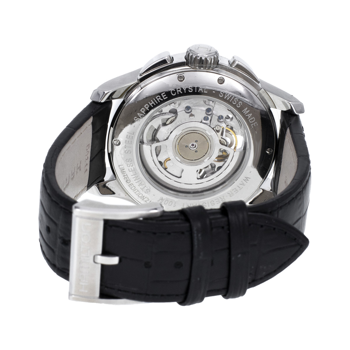 Montre d'occasion HAMILTON Jazzmaster SKELETON homme automatique bracelet cuir d'origine - vue 3