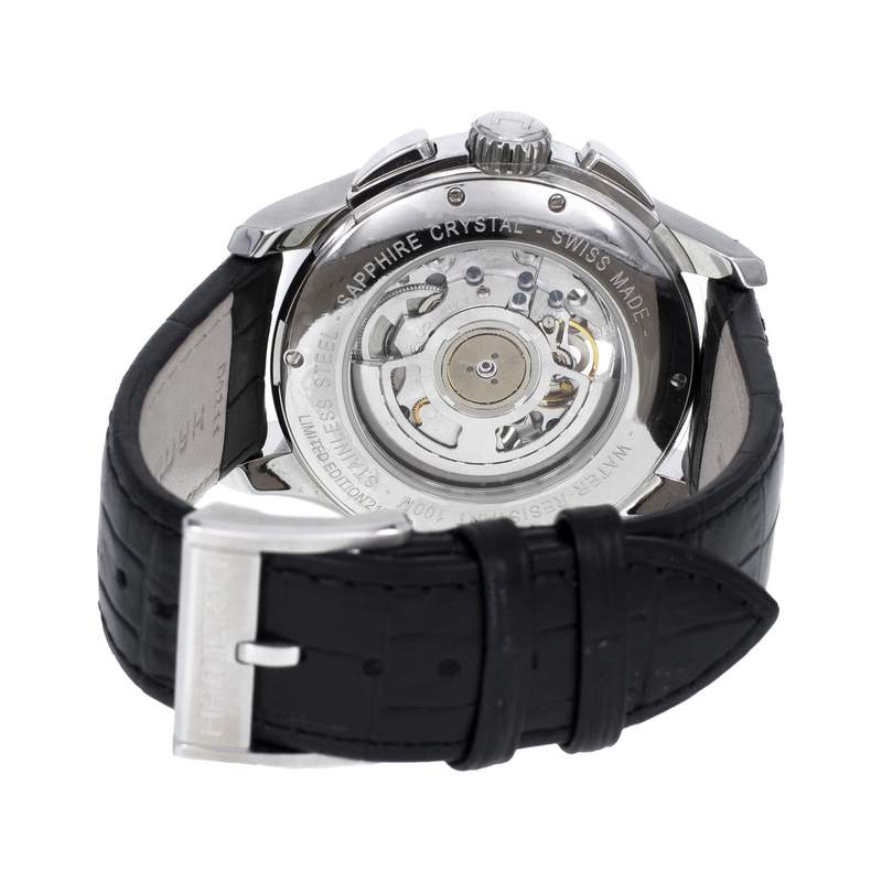 Montre d'occasion HAMILTON Jazzmaster SKELETON homme automatique bracelet cuir d'origine - vue 3