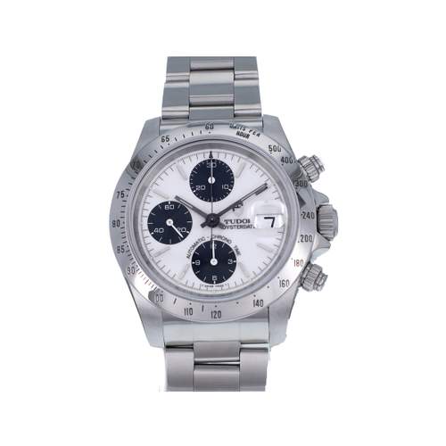 Tweedehands TUDOR Prince Date Chronograph herenhorloge, automatisch, met stalen armband