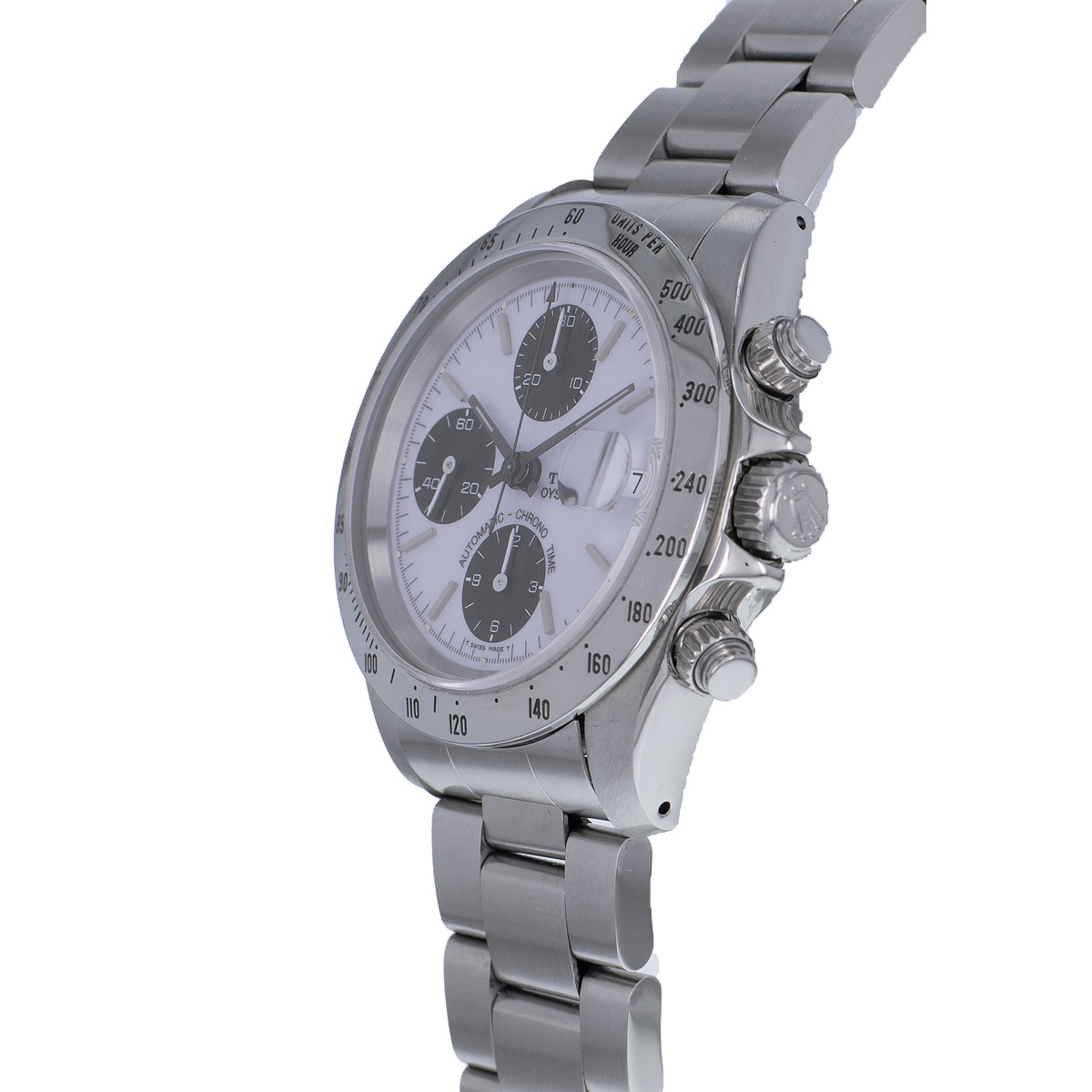 Montre d'occasion TUDOR Prince Date Chronograph homme automatique bracelet acier - vue D2